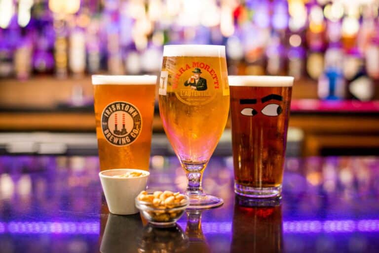 Osprey Hotel Bar Different Beer Glasses