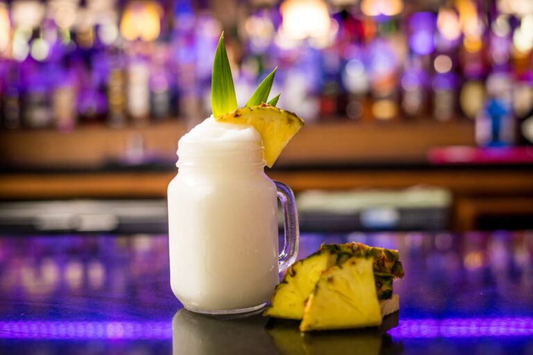 Osprey Hotel Bar Pina colada with Pineapple