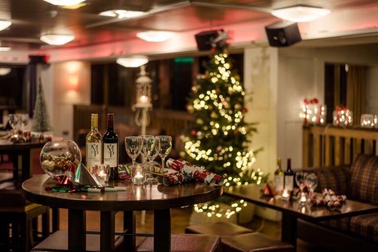 Osprey Hotel Christmas party setting upstairs in the bar