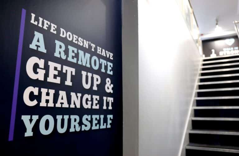 Osprey Hotel Gym quote with stairs going upstairs