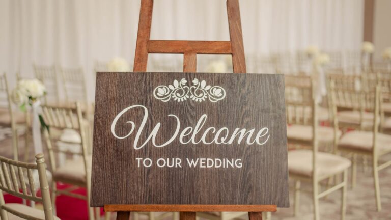 Osprey Hotel Welcome Wedding Sign