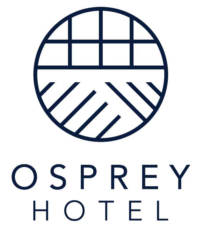 Osprey Hotel Logo in Blue